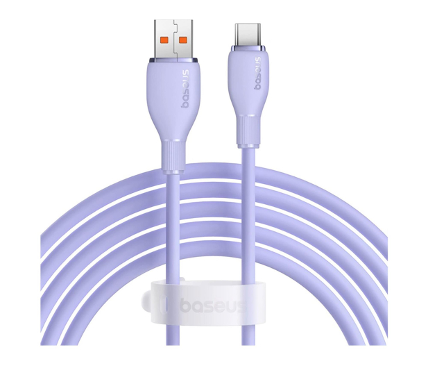 Baseus Kabel Pudding 100W USB-A - USB-C 2m - fioletowy - 1502170 - zdjęcie